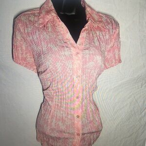 Fred David Pink and White Button Down Shirt